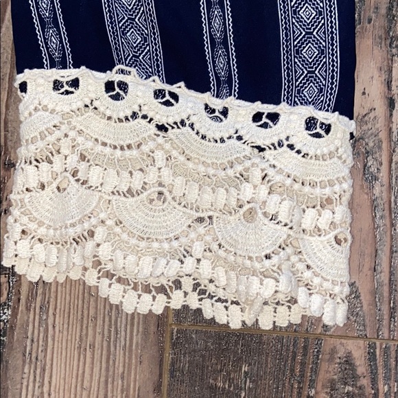 Xhilaration kimono navy blue and ivory - Picture 2 of 3